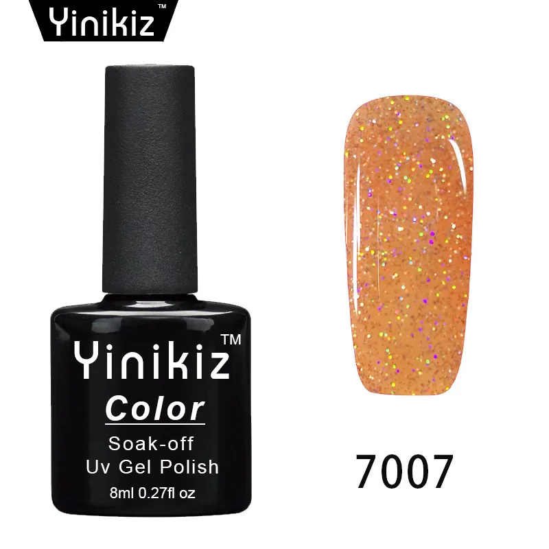 7007 Yinikiz блеск Радужный УФ-гель для ногтей Esmaltes лак для ногтей длительное покрытие верхнее покрытие основа для дизайна ногтей набор - Цвет: 7007