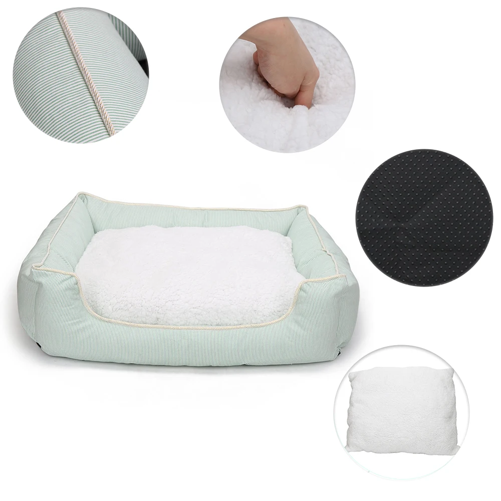 Коврики для собак Стильная хлопковая кровать больших и маленьких мягкая