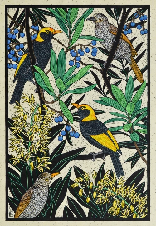 Винтажные Цветы птицы иллюстрация классический винтажный холст картина плакат