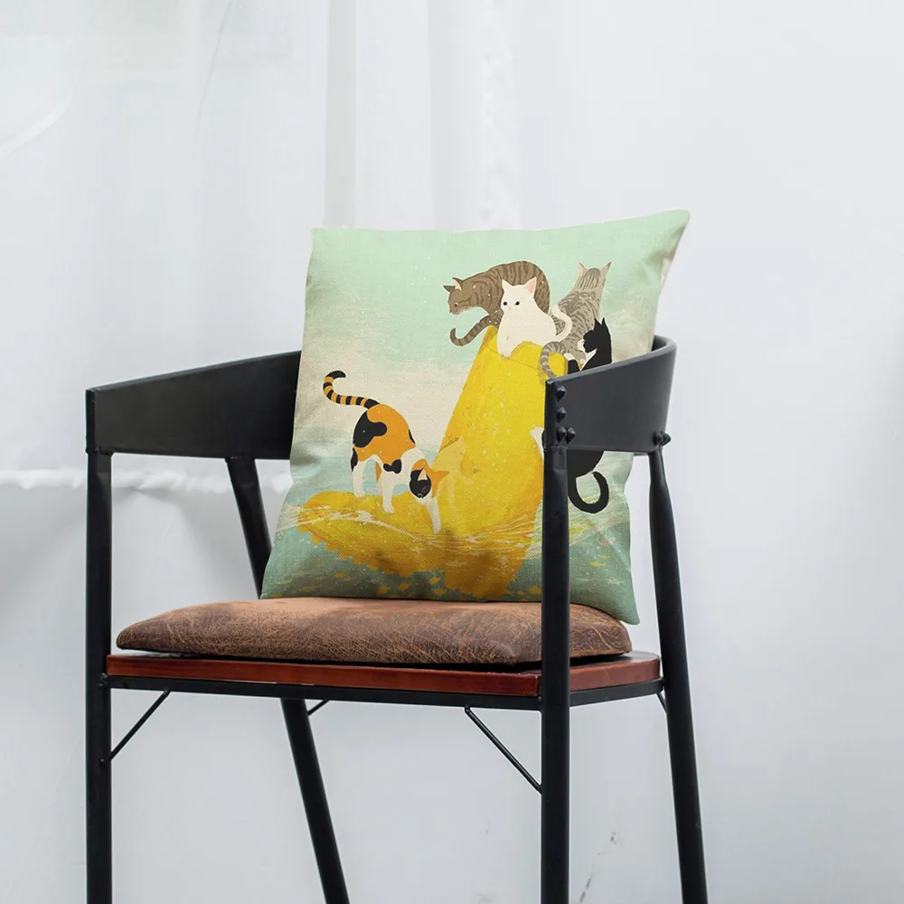 1 шт. декоративный чехол для подушки в виде кошки|Наволочки| |