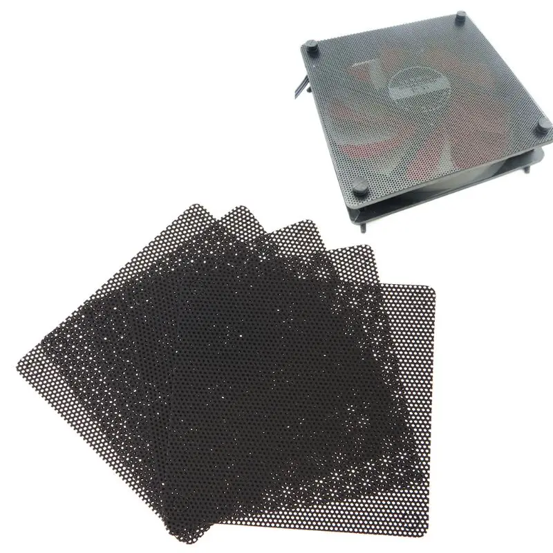 

5PCS PVC Fan Dust Filter PC Dustproof Case Cuttable Computer 70mm Mesh Black