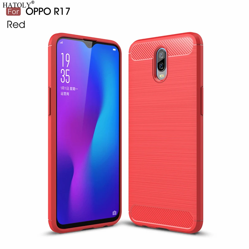 HATOLY чехол для OPPO R17 противоударный мягкий ТПУ матовый прочный силиконовый