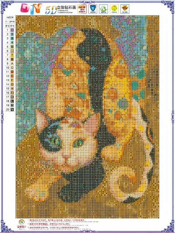 5D DIY Полная Алмазная картина с рисунками животных из мультфильмов, кошек, мозаичная вышивка с животными, вышивка крестиком, рукоделие, украшение