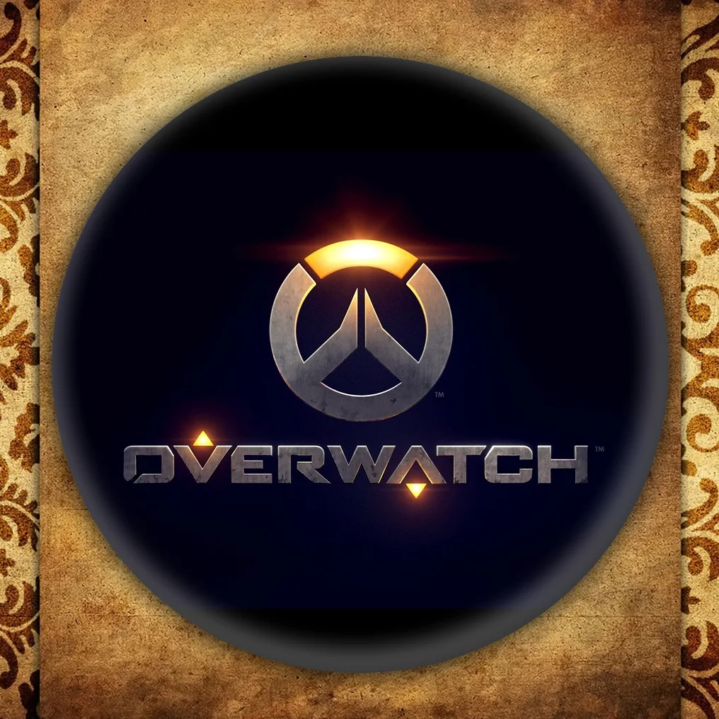 FPS игры патруля бейдж с дисплеем OW фигура D.va Ханзо Mei Tracer жнец круглый Жесть сумка