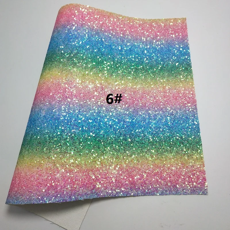 6 1 шт. 21X29 см синтетический Letaher, Cuero Sintetico Rainbow с эффектом блестящей кожи для изготовления бантов аксессуары S202B - Цвет: 6