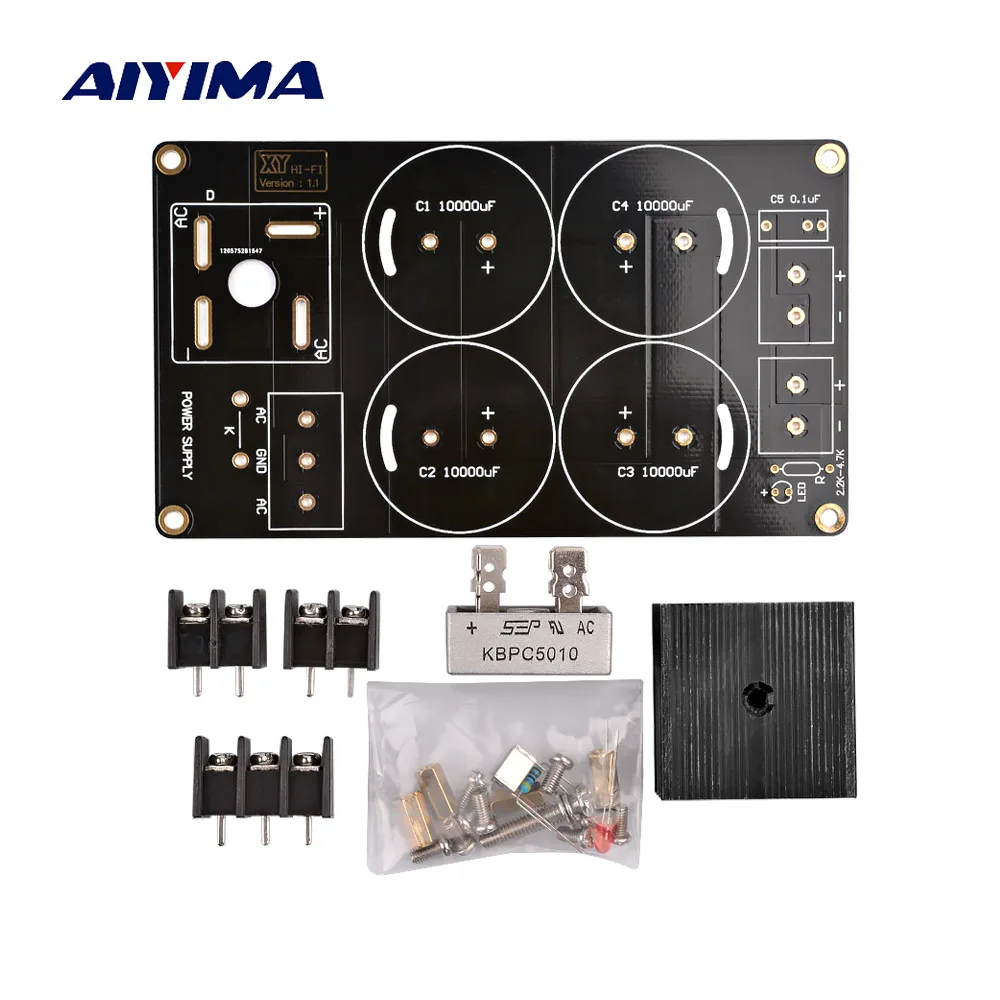 AIYIMA 50A один усилитель мощности, фильтр, плата Diy наборы, печатная плата 10000 мкФ/50 в, большой ток для усилителя 1969