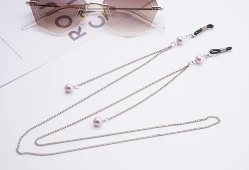 Silver Puple Pearl YDO, модная цепочка для очков для чтения, Золотое кружево для очков, шнур для очков, солнцезащитные очки, ремни, Brillenkoord, аксессуары для очков - Цвет: Silver Puple Pearl