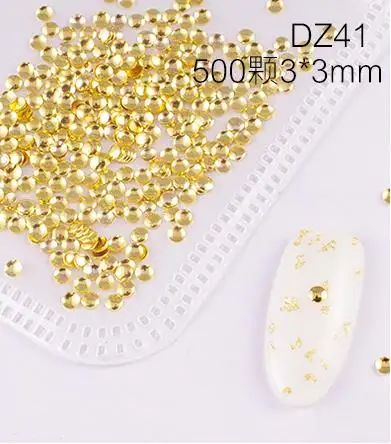 DZ-41 500pcs 200/500 шт смешанные, круглая, квадратная, с заклепками в виде звезд, на шпильки из металлического сплава, дизайн ногтей искусство украшения с заклепками 3D Сделай Сам ногти наклейки украшения Декор - Цвет: DZ-41 500pcs