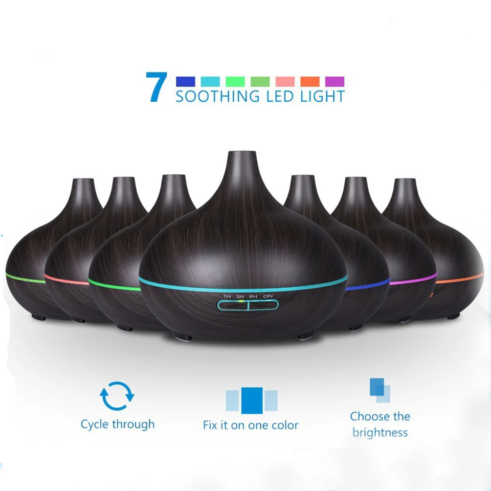 Увлажнитель воздуха ультразвуковой 300 мл с 4 таймерами и светодиодной подсветкой