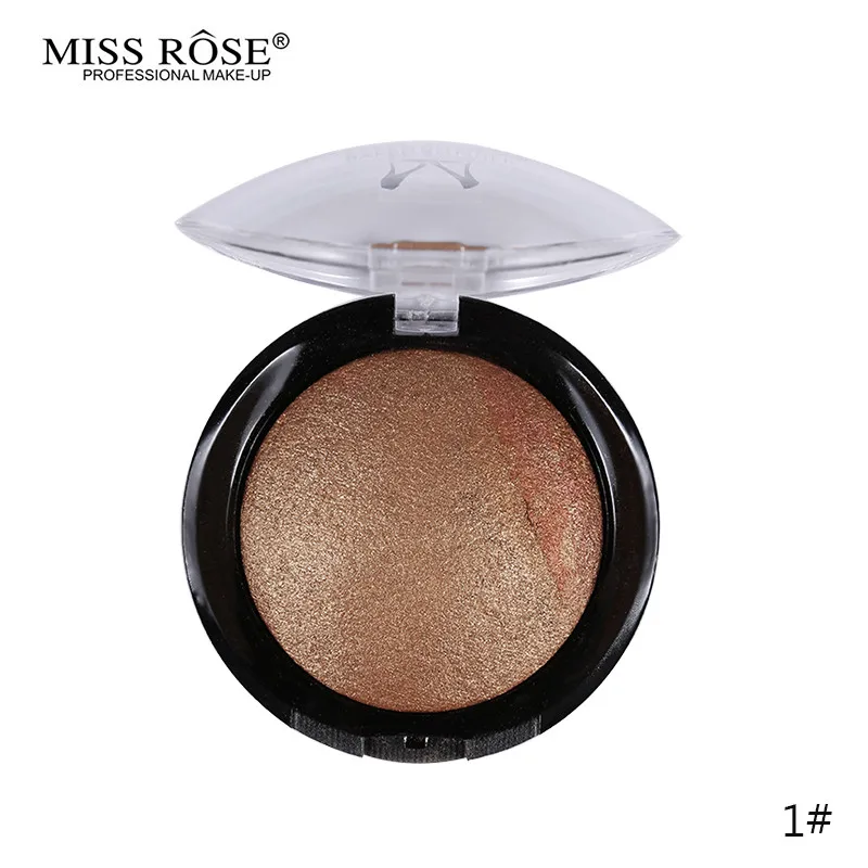 1 MISS ROSE beauty, Румяна для лица, запеченные для щек, цветные бронзаторы, румяна, палитра цветов, ete, гладкие косметические тени, макияж, длительное покрытие - Цвет: 1