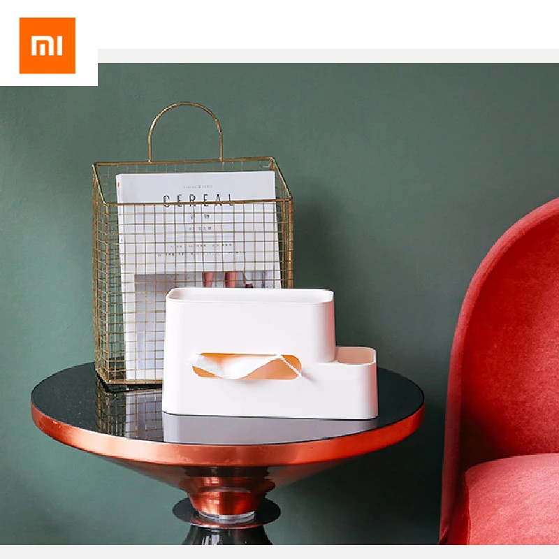3 цвета оригинальный Xiaomi коробка для хранения салфеток настольная офиса умный