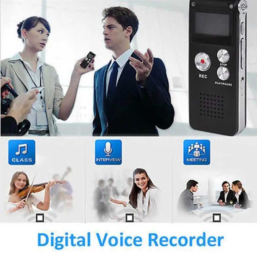 Цифровой аудио-диктофон HIPERDEAL 8 ГБ перезаряжаемый диктофон USB-накопитель MP3-плеер
