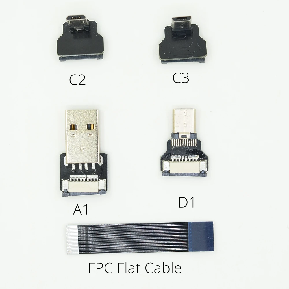 FFC USB 3. 0 Type c кабель FPV плоский тонкий ленточный FPC Кабель Micro 90 градусов к для