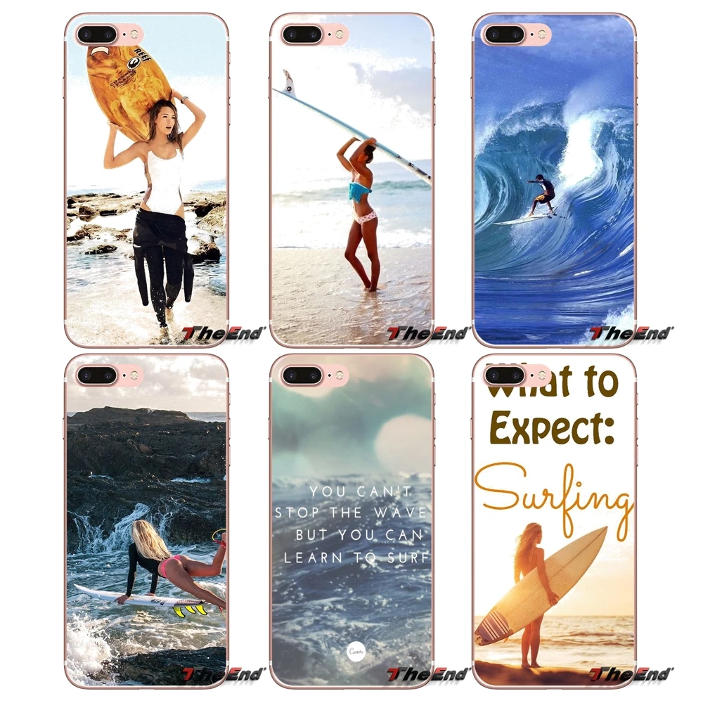 Для Sony Xperia Z Z1 Z2 Z3 Z5 compact M2 M4 M5 E3 T3 XA Aqua LG G4 G5 G3 G2 Mini Learn to Surf Love Like Girls Quote Case|g2 mini|z5 compactlg g4