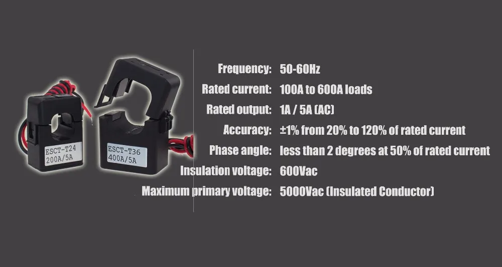SDM530CT-Modbus+ 3 шт T24 100A/5A CT, многофункциональный анализатор мощности, 100/5A трансформатор тока(ESCT-T24), Импульсный/Modbus выход