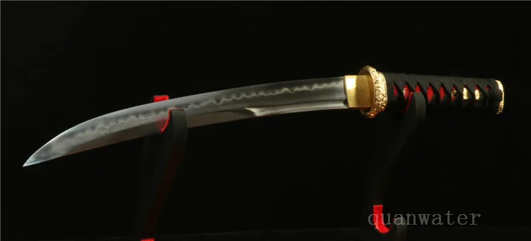 21' Дамасская сложенная стальная ГЛИНА ЗАКАЛЕННОЕ EUNOKUBI-ZUKUR японский короткий самурайский меч Танто