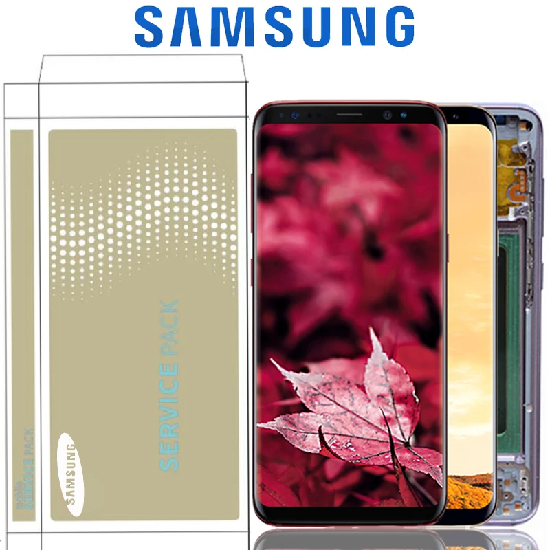 Оригинальный ЖК-дисплей S8 с рамкой для замены SAMSUNG Galaxy G950 G950F G950FD G950U дисплей