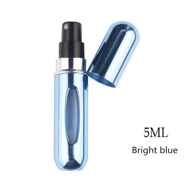 Bright blue Qiaoduo Модные косметика парфюмерия диспенсер 5 мл многоразове Атомайзеры флакон духов сжатый воздух распылительным дном насос духи распылитель для путешествия косметика парфюмерия диспенсер 5 мл в путешествиях - Color: Bright blue