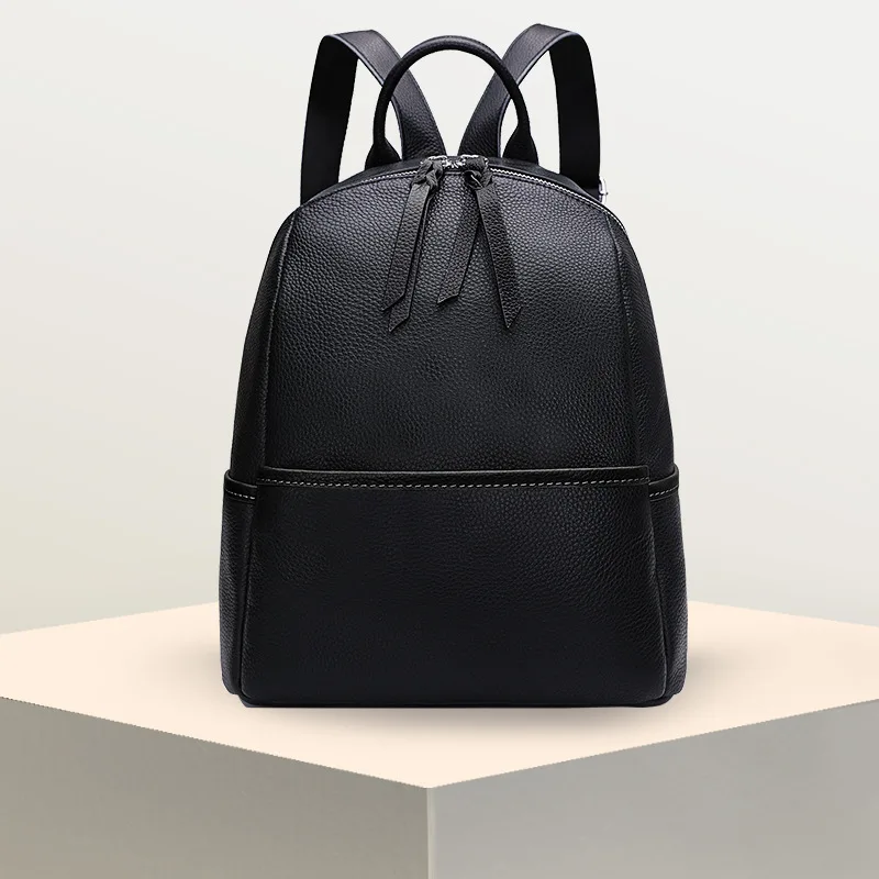 Женский рюкзак 2019 натуральная кожа женский модный однотонный на каждый день