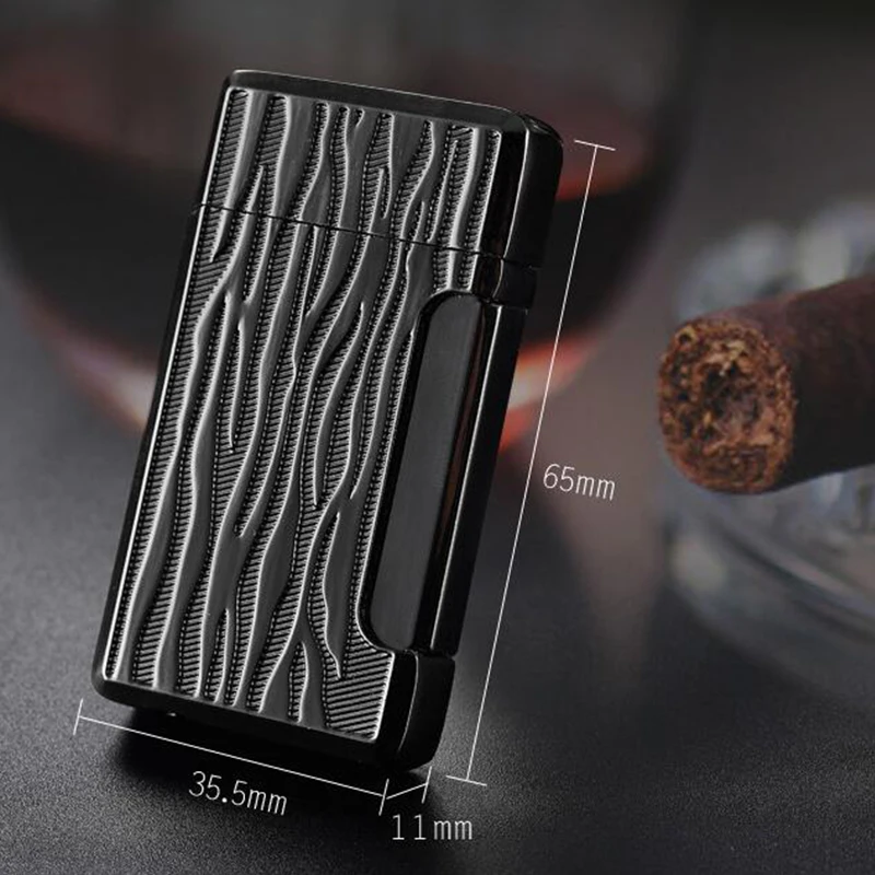 3 стиля ветрозащитная Зажигалка для сигар голубое Надувное пламя персональный