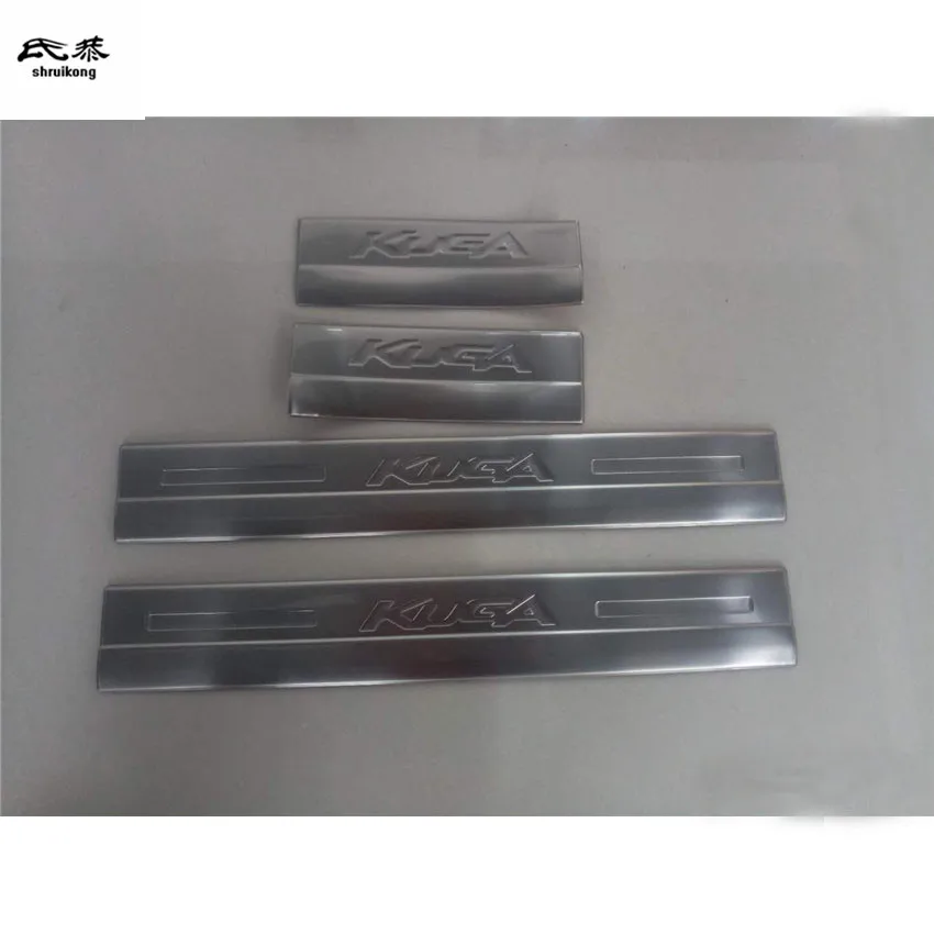 

Free shipping for Ford KUGA 2013-2018 stainless steel scuff plate inside door sill 4pcs/set high quality