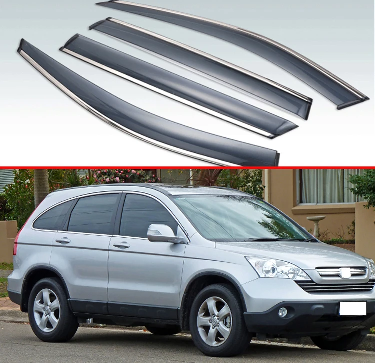 Защитный козырек от солнца для Honda CRV 4 шт. пластиковый Наружный тенты окон защита