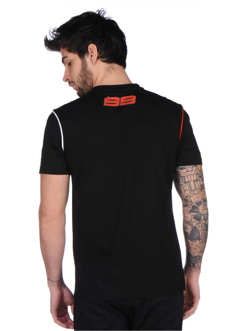 2017 Хорхе Лоренсо 99 мотоцикл Por Fuera спортивная летняя дышащая Футболка черный |