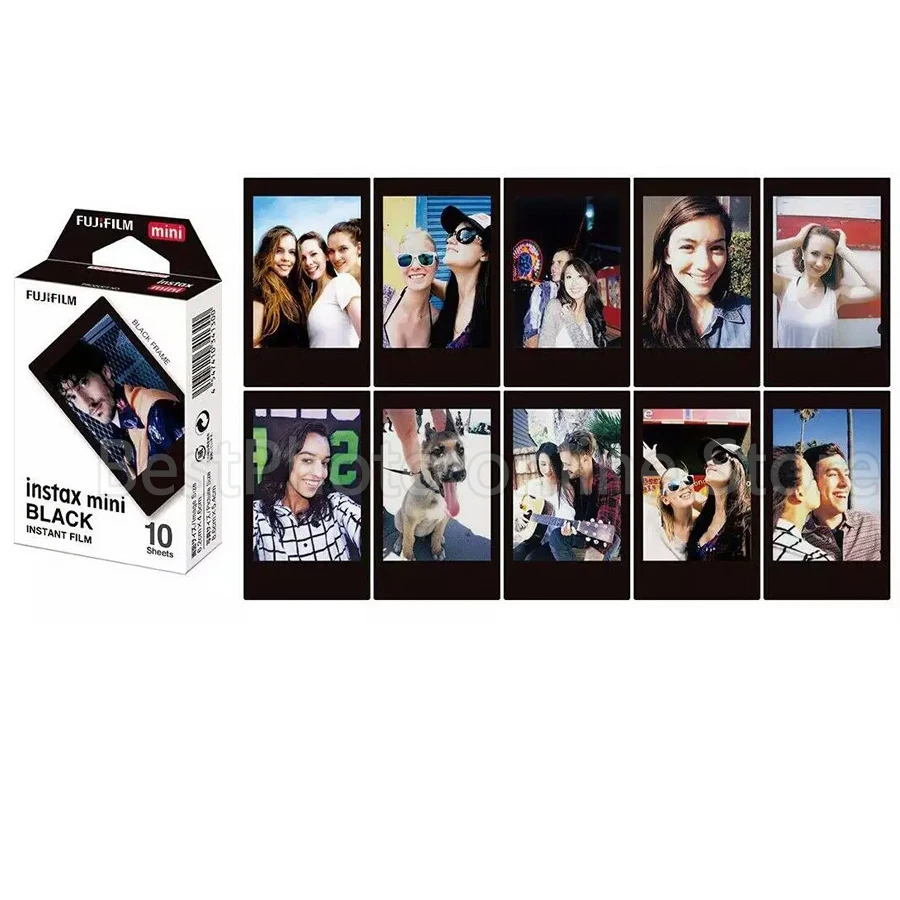Fujifilm Fuji Instax Mini 9 Film черно белая монохромная + черная рамка пленка для 8 70 Plus 90 25