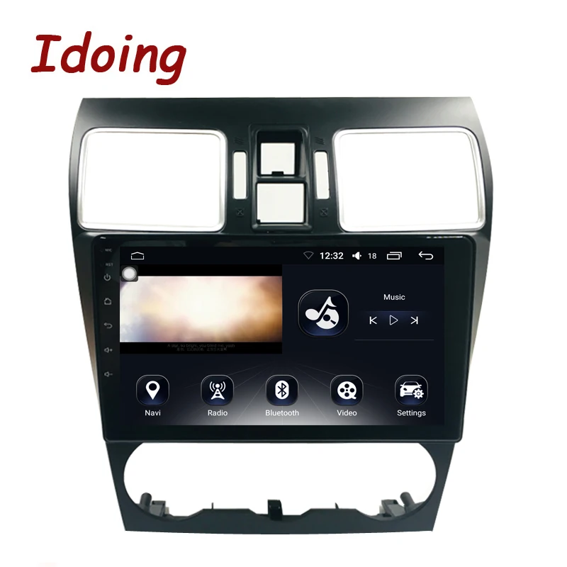 Idoing 9"2.5D Car Android 8.1 Radio GPS Multimedia Player 4G+64G Octa Core For Subaru WRX Forester- Navigation NO 2DIN