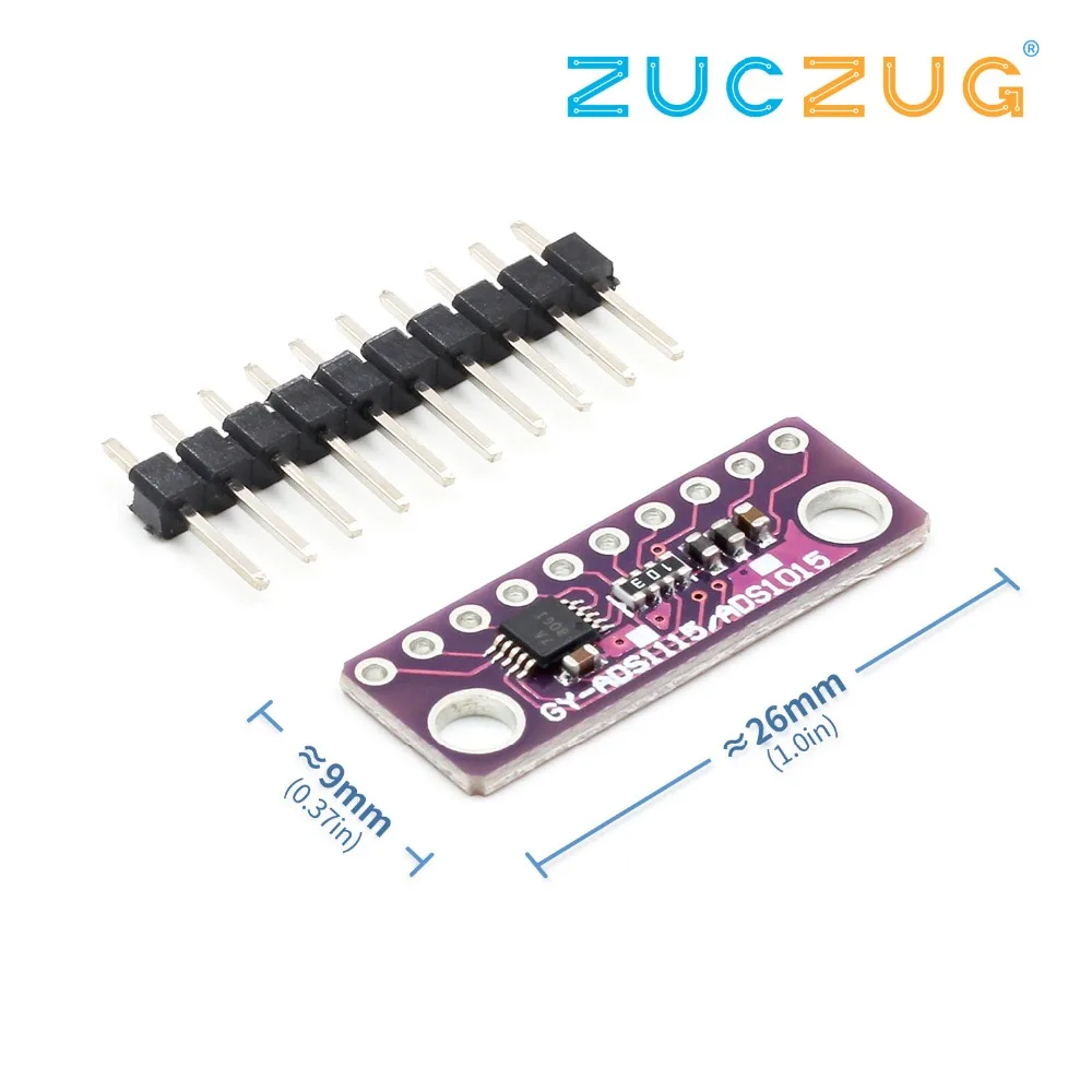 I2C ADS1115 16 бит АЦП 4 канала модуль усилителя с программируемый усилитель 2,0 V до 5,5 V