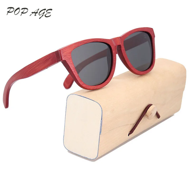 

POP AGE Ladies Retro Sunglasses Women Polarized Red Sun Glasses for Women Brand Designer Fashion Zonnebril Dames GB054