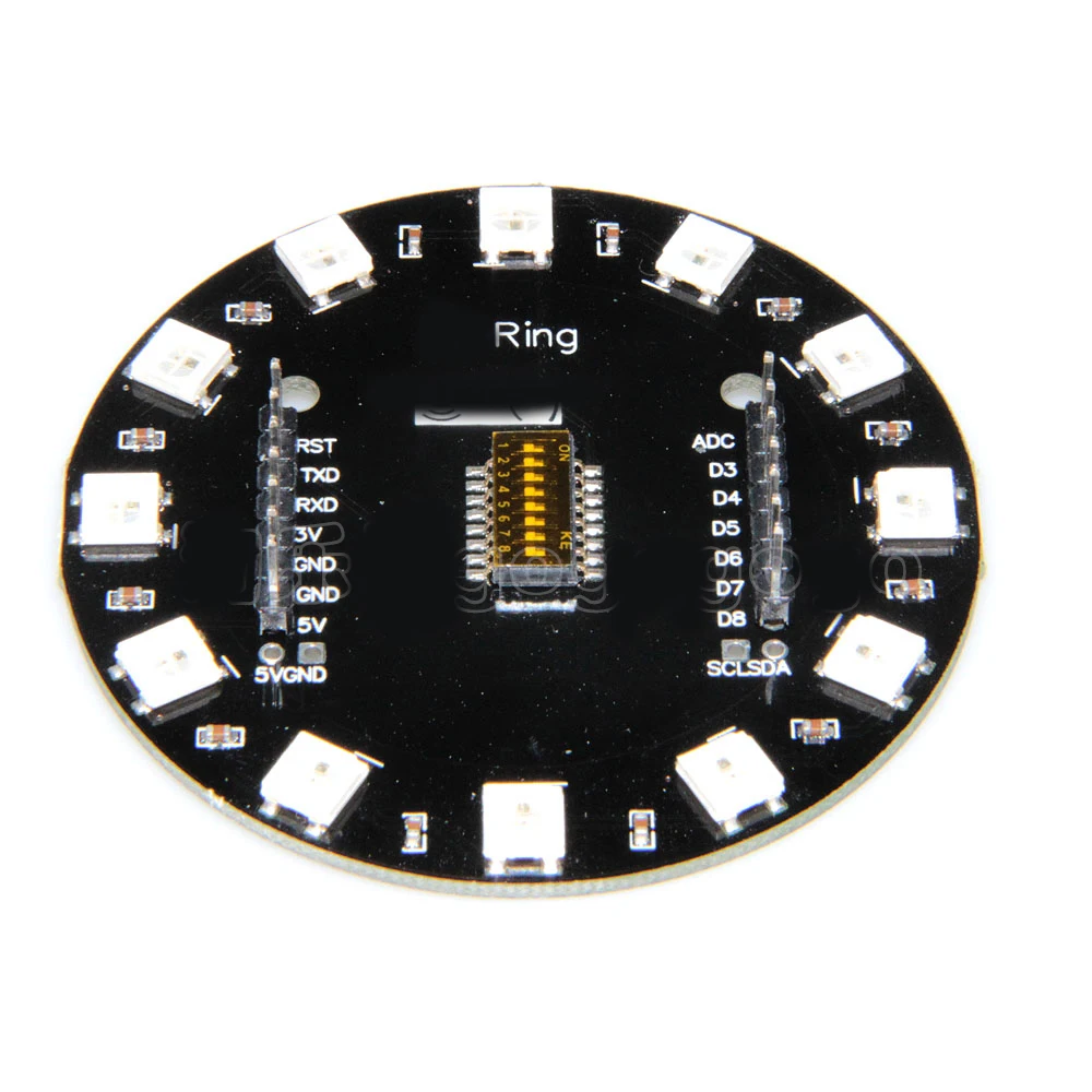 Ws2812b RGB встроенный модуль светодиодный 12 цветный ESP8266|Интегральные схемы| |