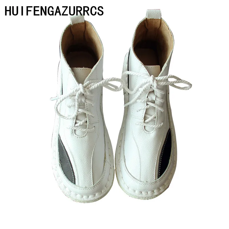 Careaymade-New and modern Genuine leather boots, Pure handmade autumn retro ankle boots, fashion women boots