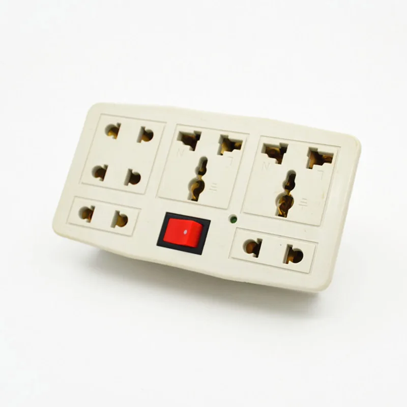 2pcs 10A независимый переключатель немецкая розетка разветвитель 3 гнезда 3 выхода Удлиняющая розетка Великобритания/США/ЕС/AU преобразователь для Германии