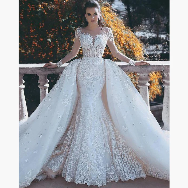 Романтическое Свадебное платье из Саудовской Аравии vestido de noiva длинное свадебное