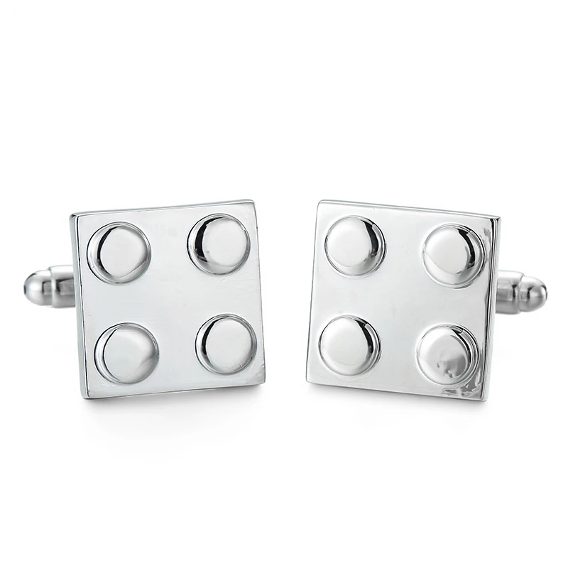 

DY Новинка Высокое качество модные мужские французские запонки высокого класса Брендовые мужские деловые рубашки серебряные запонки квадратные блоки