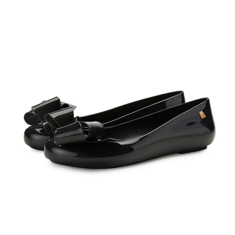 black Melissa/Новинка года; женские босоножки на плоской подошве; Sandalias Mujer; Брендовая женская прозрачная обувь; шлепанцы Melissa; женская прозрачная обувь - Цвет: black