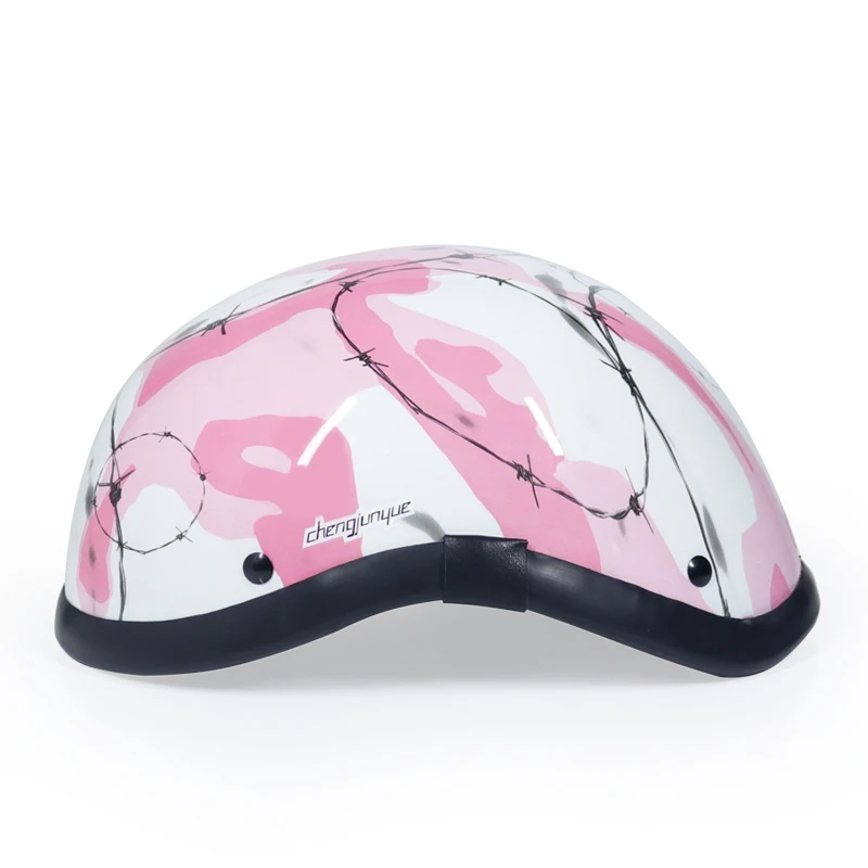 Винтажный мотоциклетный шлем в горошек с защитой унисекс|Шлемы| |