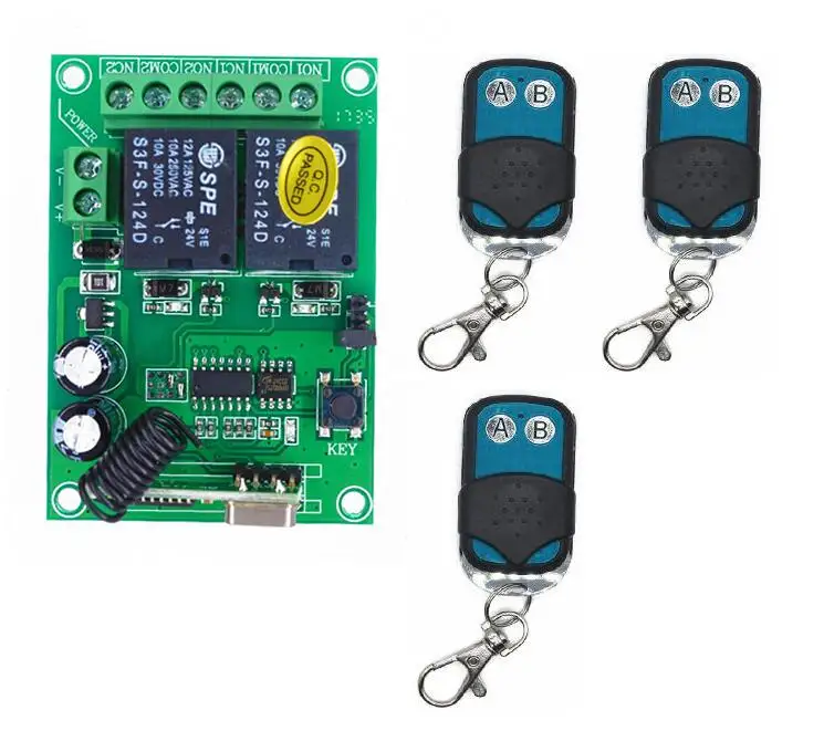 433mhz DC 24V 2CH RF Беспроводная система дистанционного управления teleswitch универсальные