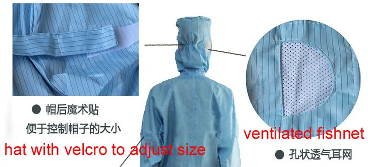 Free shipping 30pcs/lot anti-static antistatic static-free dust-free cleanroom working garments coverall | Безопасность и защита