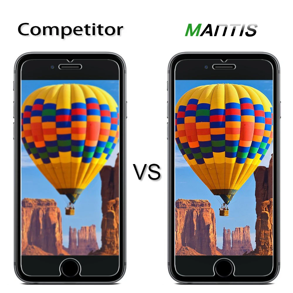 MANTIS мм 0 26mm 9 H [3 упак.] закаленное стекло 2.5D Arc Edge для iPhone 7 Anti-Scratch Toughen screen Protector Для 5 6