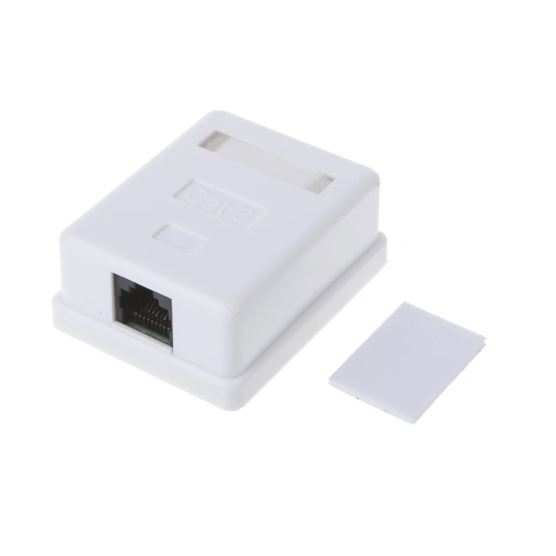 

1 Pc CAT6 RJ45 8P8C UTP Unshielded Single Port Desktop Mount Box High Quality ABS Plastic LASEWICOON