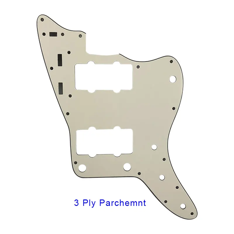 Pleroo аксессуары для гитары pickguards костюм для fender US Jazzmaster гитара 13 отверстий царапина пластина лучшее качество для замены - Цвет: 3 ply parchment