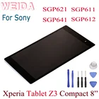 Сменный ЖК-дисплей WEIDA 8 дюймов, для планшета Sony Xperia Z3, Compact SGP611, SGP612, SGP621, SGP641, ЖК-дисплей с сенсорным экраном в сборе