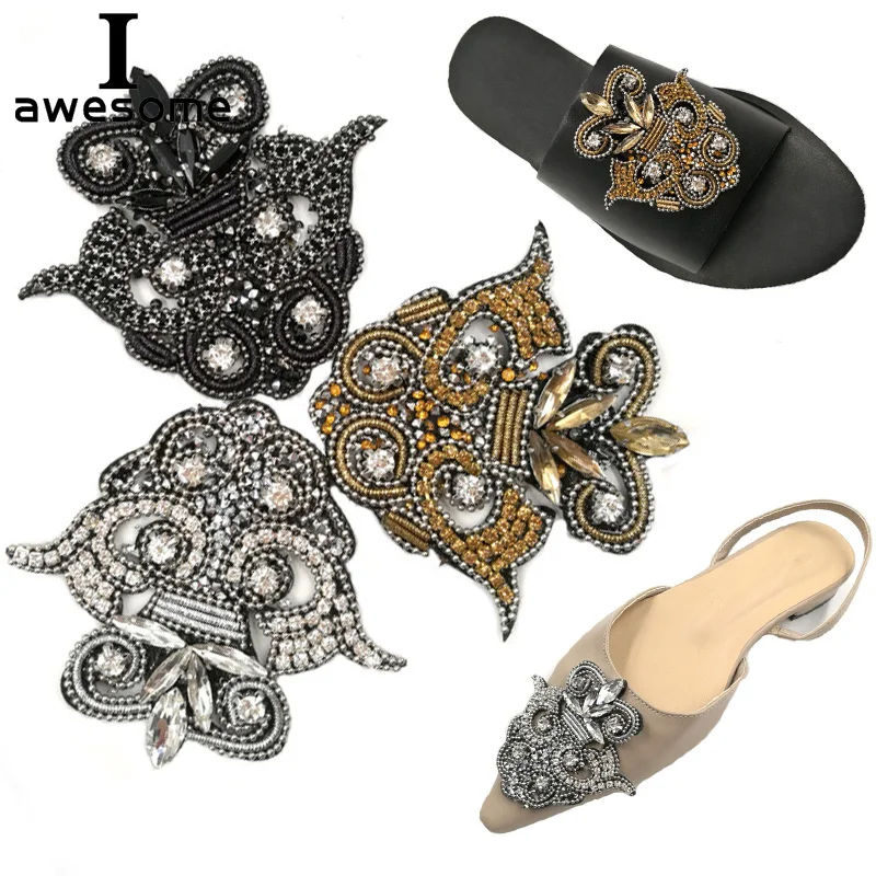 Стеклянные блестящие свадебные туфли в стиле ретро сделай сам аксессуары для
