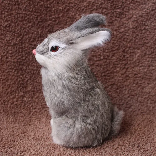 Simulation rabbit 1 Ручной работы из натурального меха, Искусственный Кролик, украшение, плюшевые игрушки, имитация кролика, подарок ребенку - Цвет: Simulation rabbit 1
