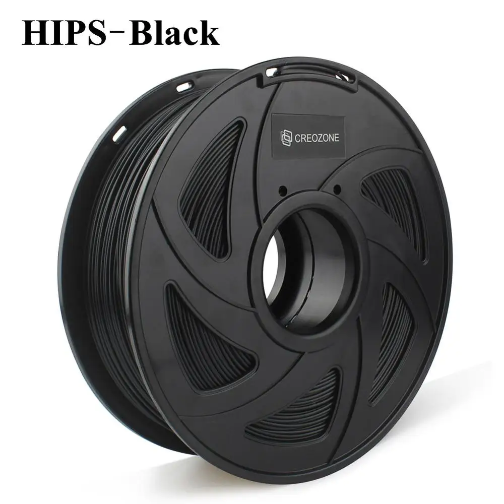 HIPS-Black CREOZONE Премиум нить для 3d принтера 1,75 1 кг PETG ABS углеродное волокно TPU нейлон/PA Металл бедра 3D пластиковая нить - Цвет: HIPS-Black