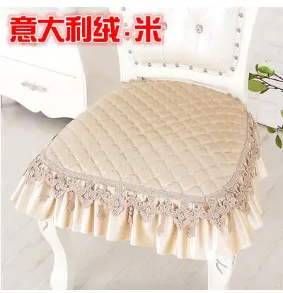 Увеличение Европейский стиль обеденный стул Подушка толстая ткань кружева