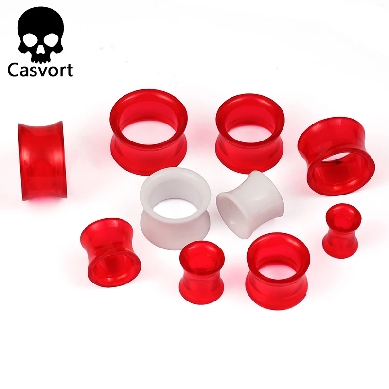 Casvort 2 шт. ранцы и туннели серьги растяжки для пирсинга ювелирные