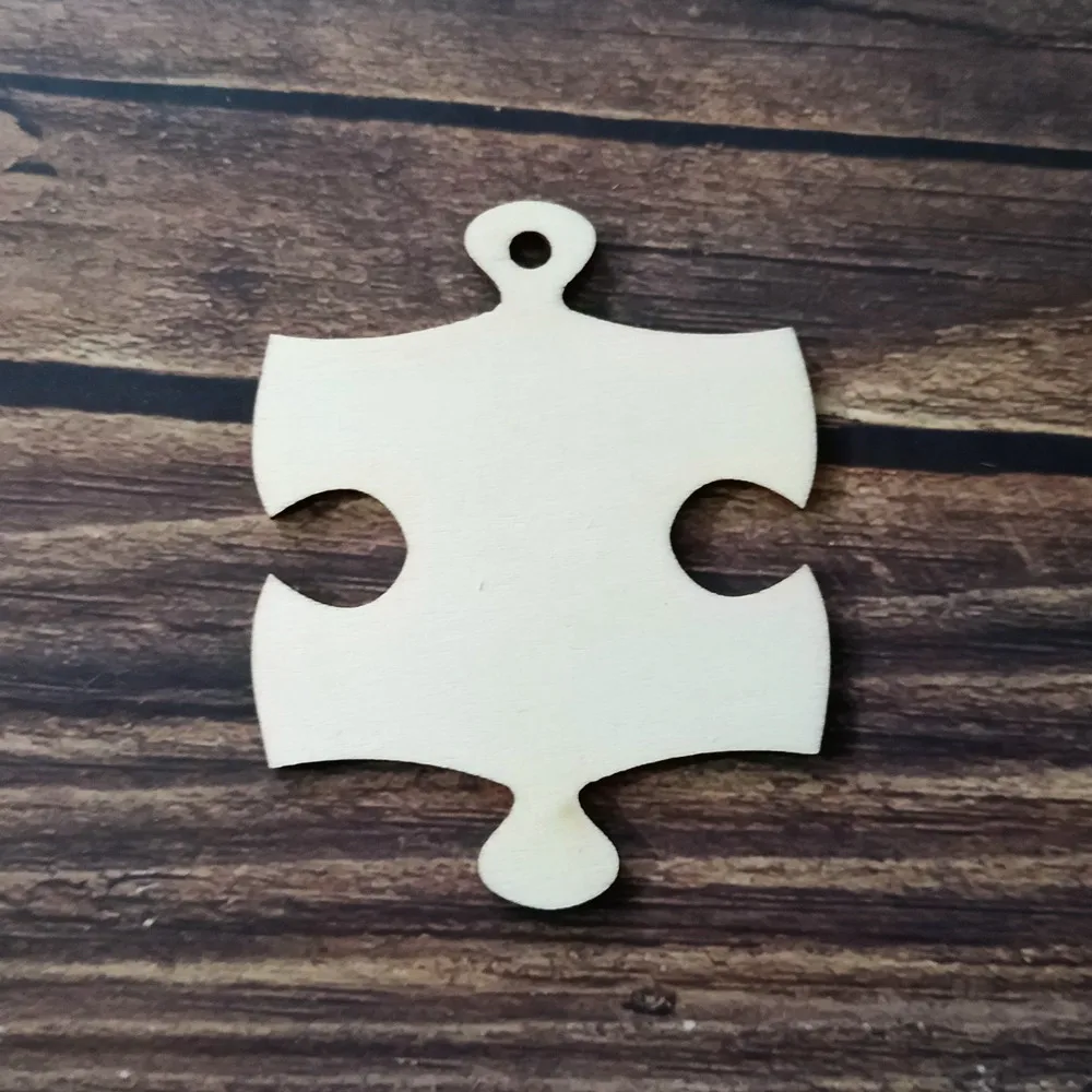 

(50 шт./лот) 56 мм x 70 мм x 2 мм Пустые Пазлы фанерная Закладка бирки этикетки Украшения для свадебной вечеринки деревянные украшения для сохране...